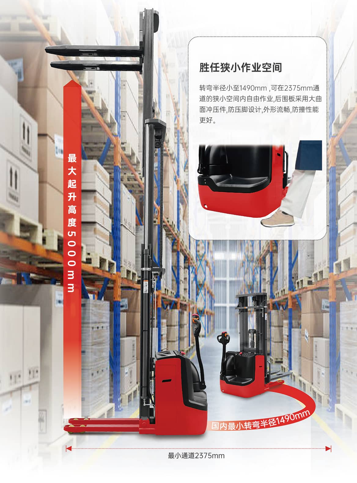 步行式电动托盘堆垛车产品优势