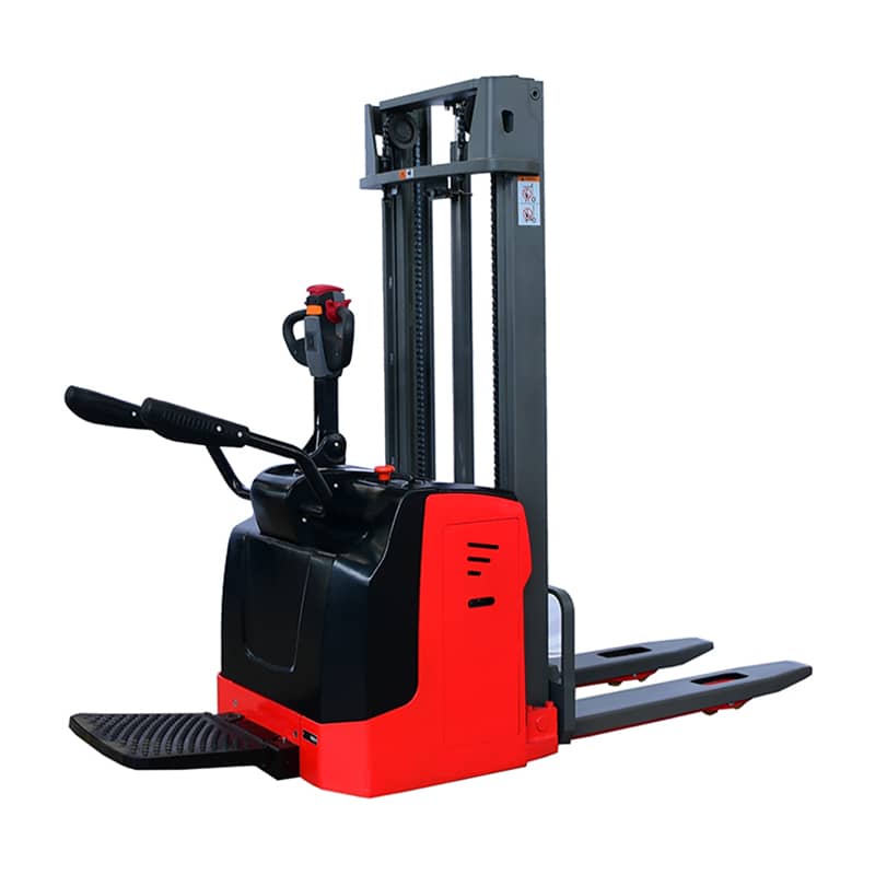 Station board type electric pallet stacker