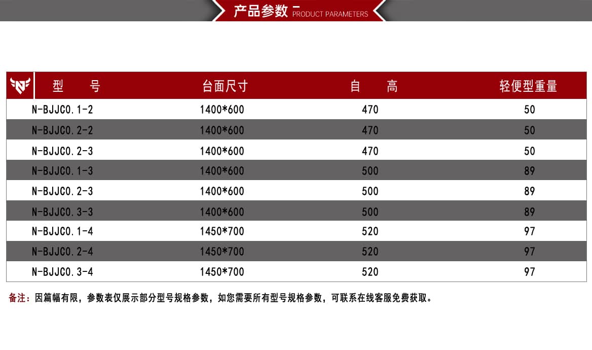 轻便式铝合金剪叉升降平台参数表